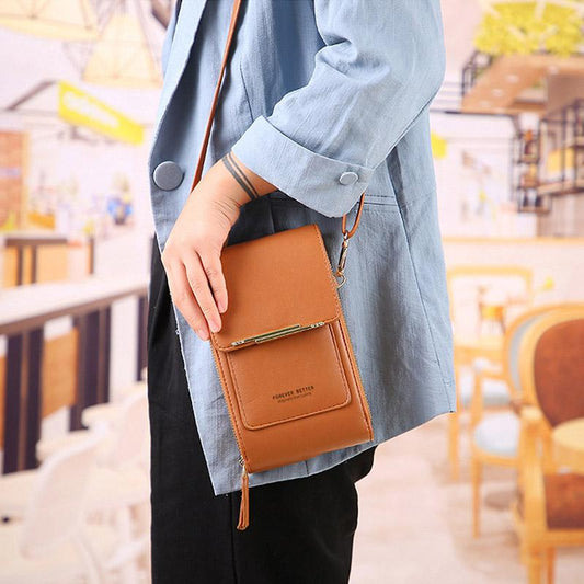Olivia | Bolsa Bandolera de Piel Vegana con Funda Táctil