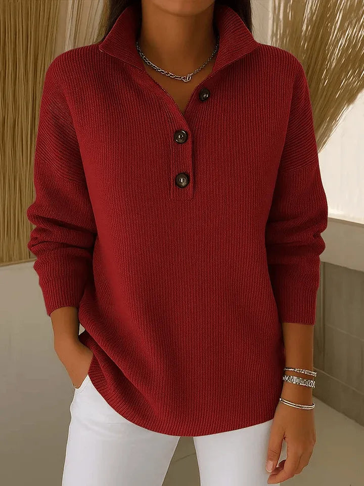 Genoveva | Jersey Polo con Cuello de Pico