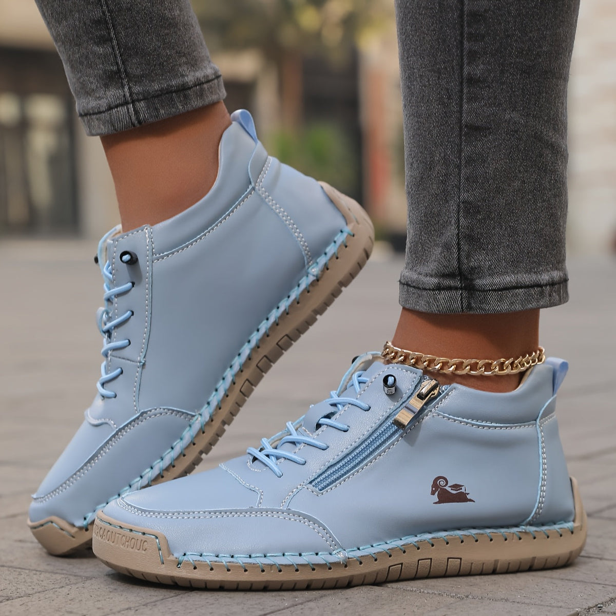 Eulalia | Zapatos de Ante con Cremallera