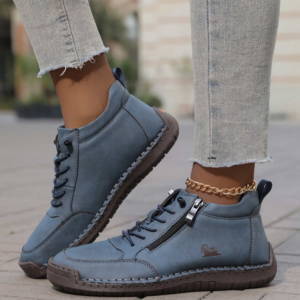 Eulalia | Zapatos de Ante con Cremallera