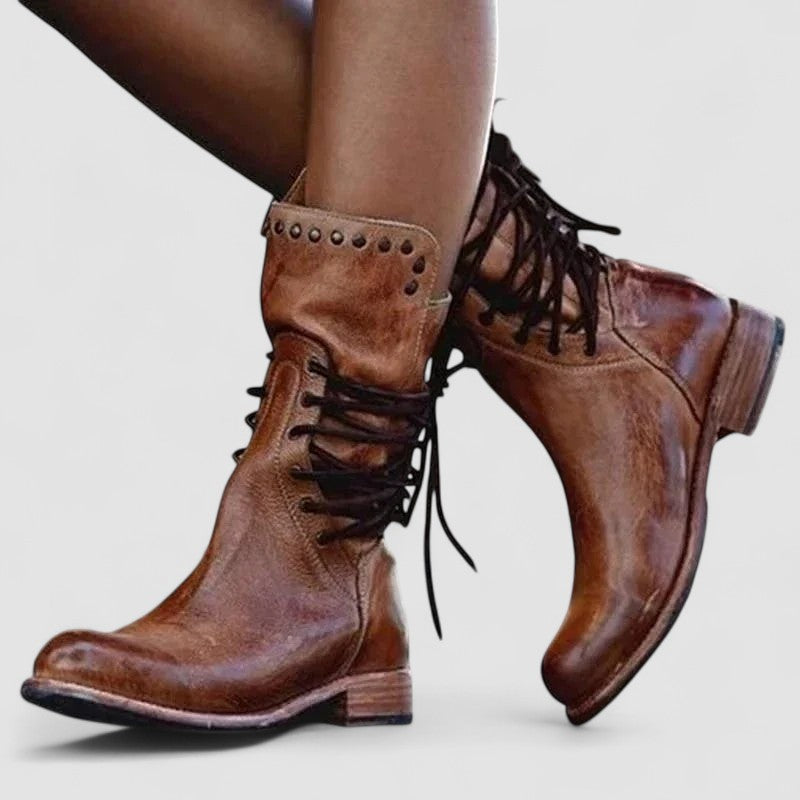 Eva | Botines Vintage con Cordones