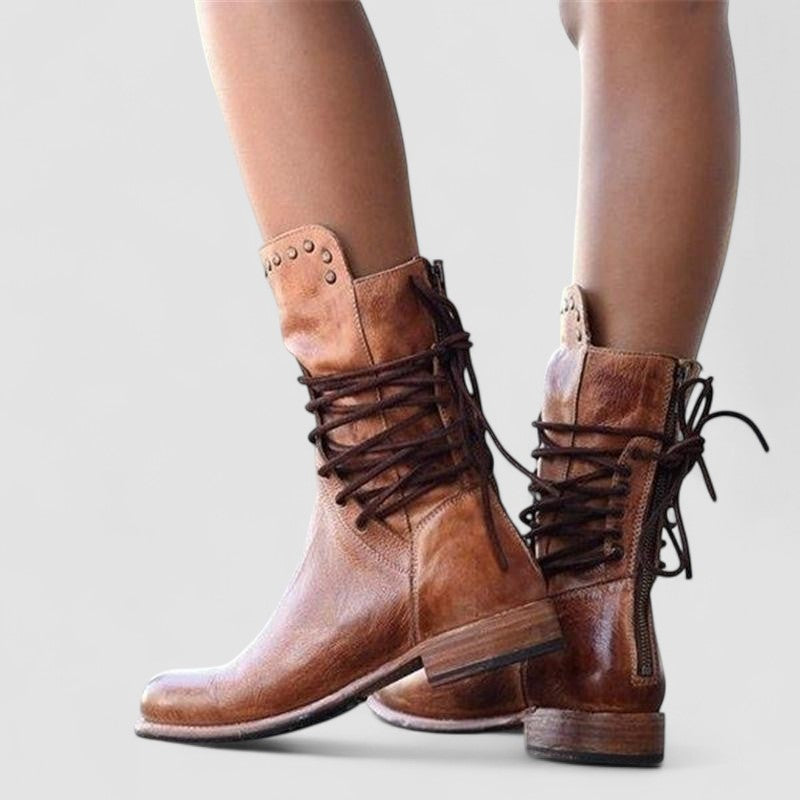Eva | Botines Vintage con Cordones