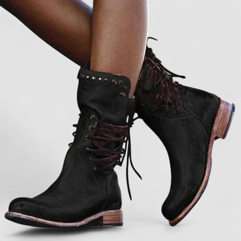 Eva | Botines Vintage con Cordones