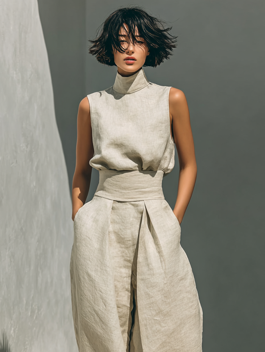 Venancia | Conjunto Minimalista Top y Pantalón Ancho