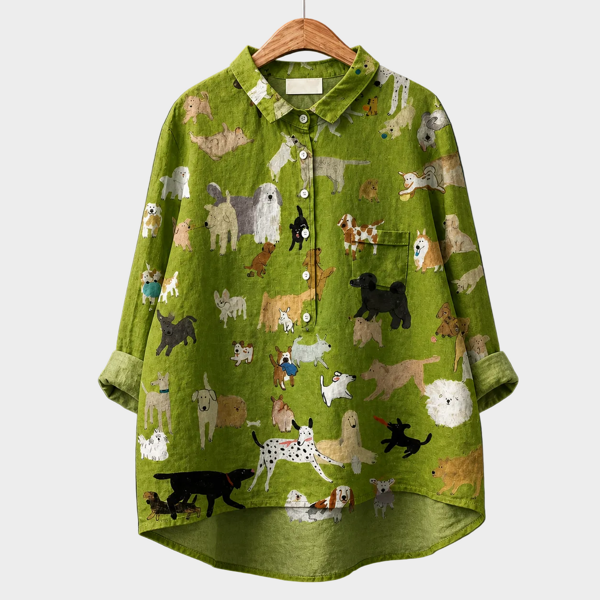 Perritos sobre Verde