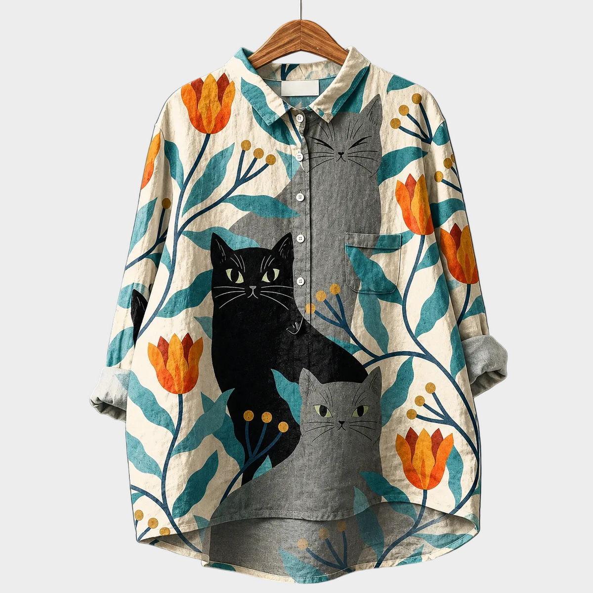 Gato entre Hojas