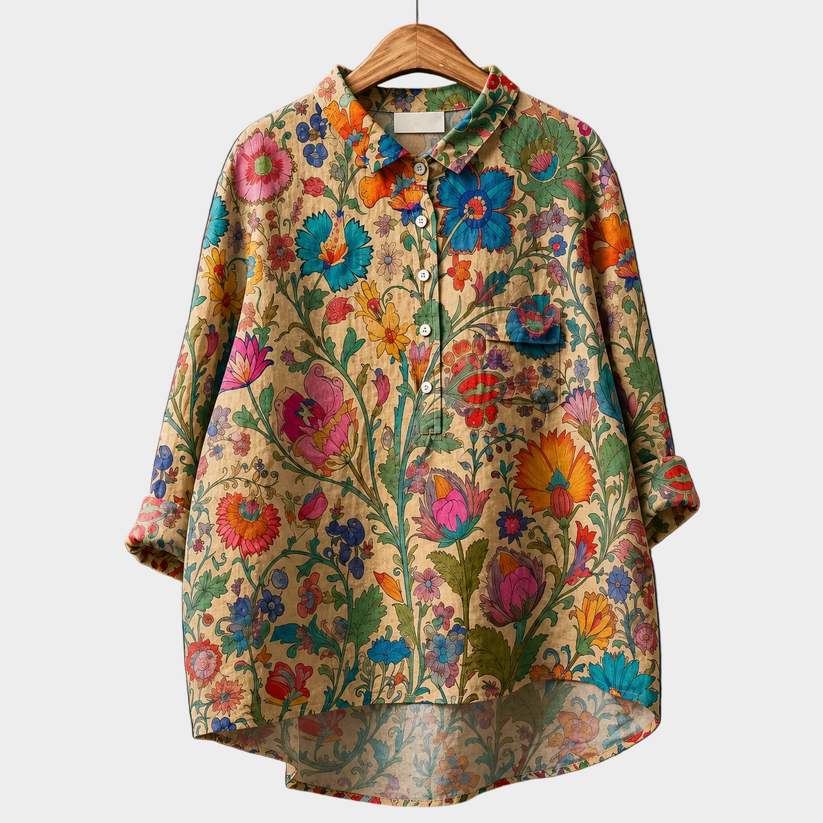 Folk Floral Beige