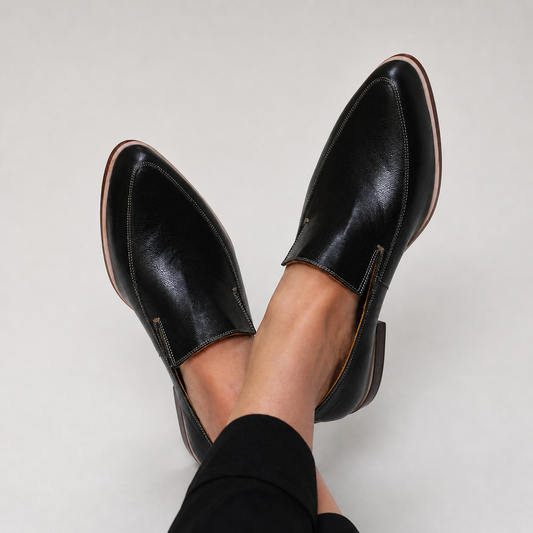 Zofia | Mocasín Patchwork Negro
