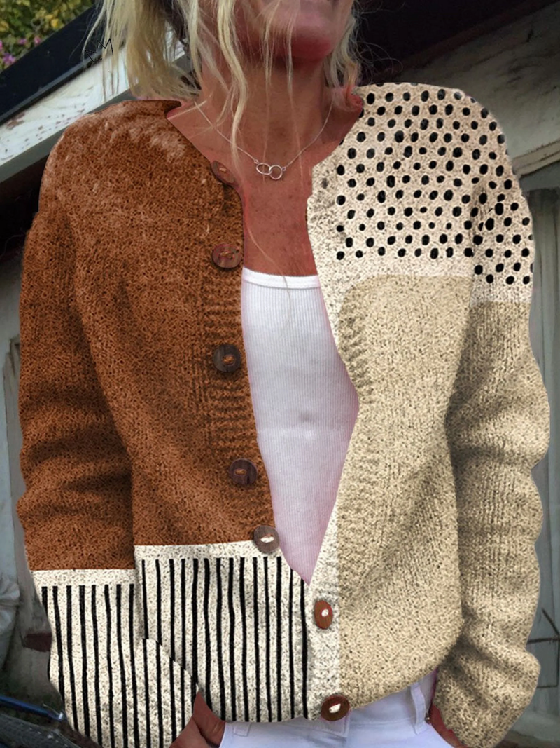 Elisa | Chaqueta de Punto Patchwork