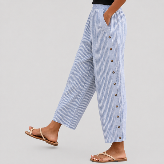 Linaya | Pantalones de Rayas con Botones