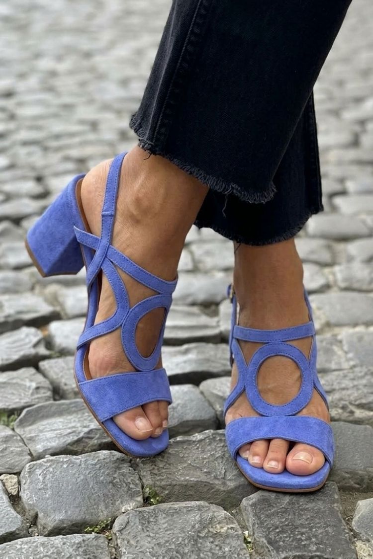 Caliope | Tacones con Punta Cuadrada y Corte Redondo