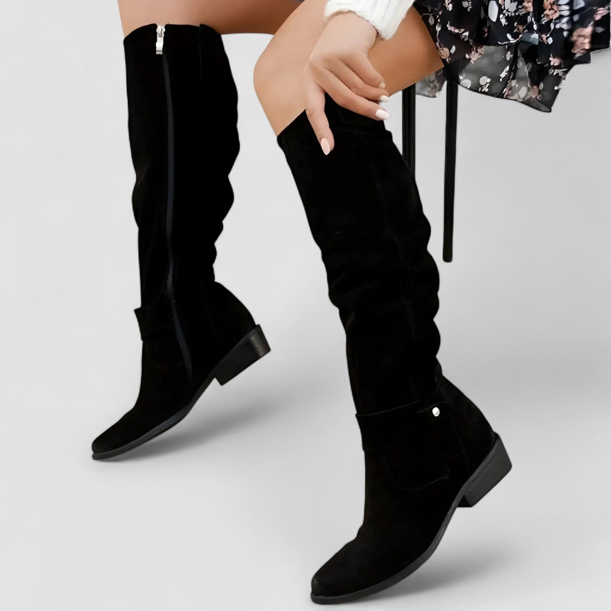 Raquel | Botas Altas de Montar de Caña Caída