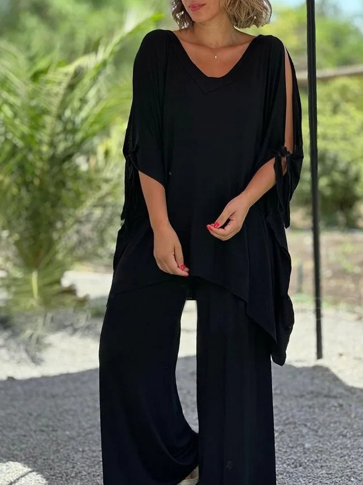 Úrsula | Conjunto Túnica Hombros Descubiertos y Pantalón