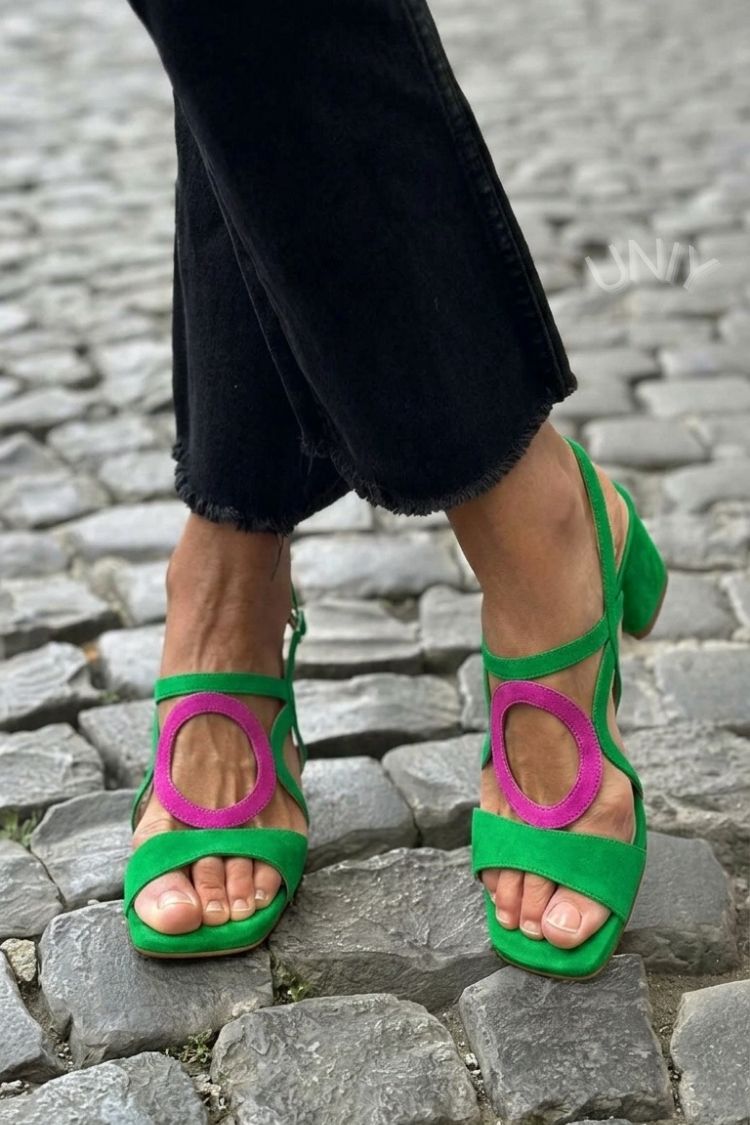 Caliope | Tacones con Punta Cuadrada y Corte Redondo