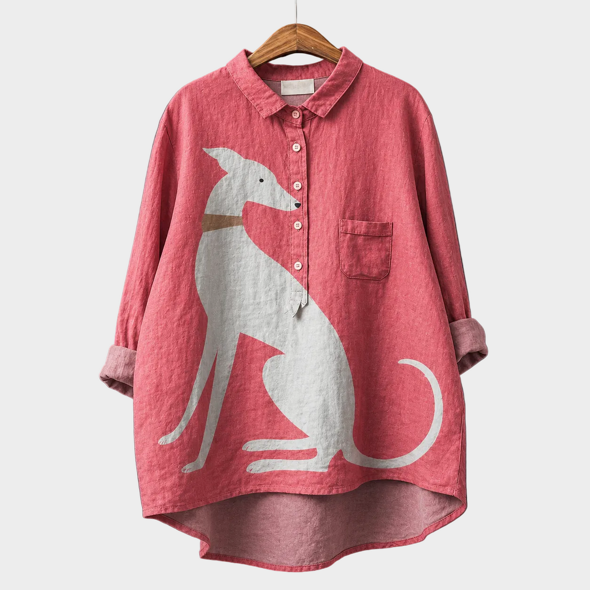 Galgo sobre Rosa
