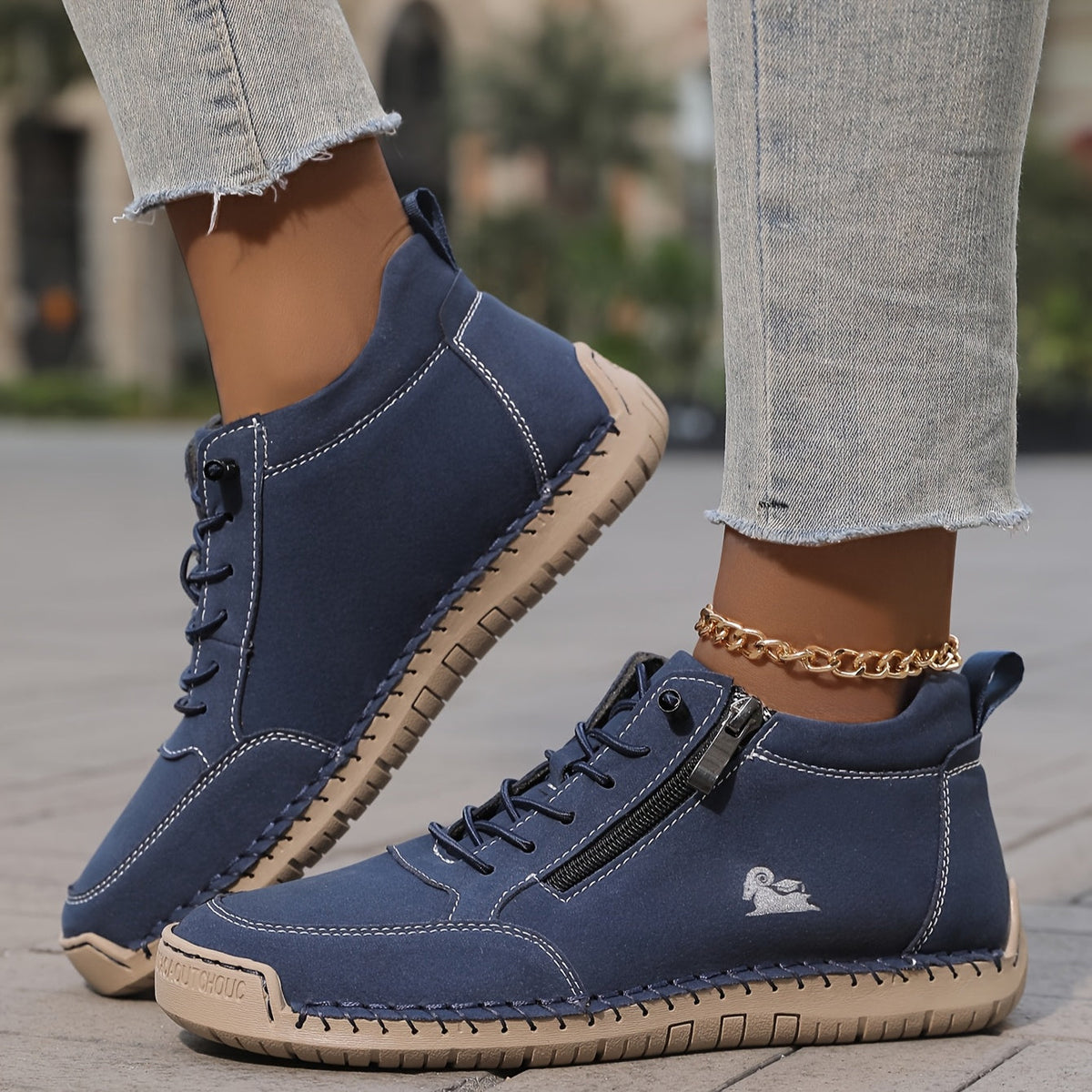 Eulalia | Zapatos de Ante con Cremallera