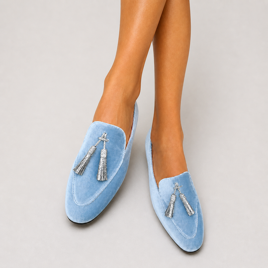 Casilda | Mocasines de Ante Azul