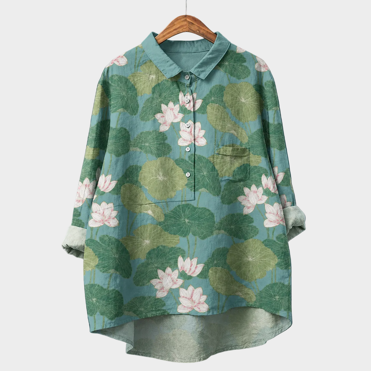 Flores sobre Verde Suave