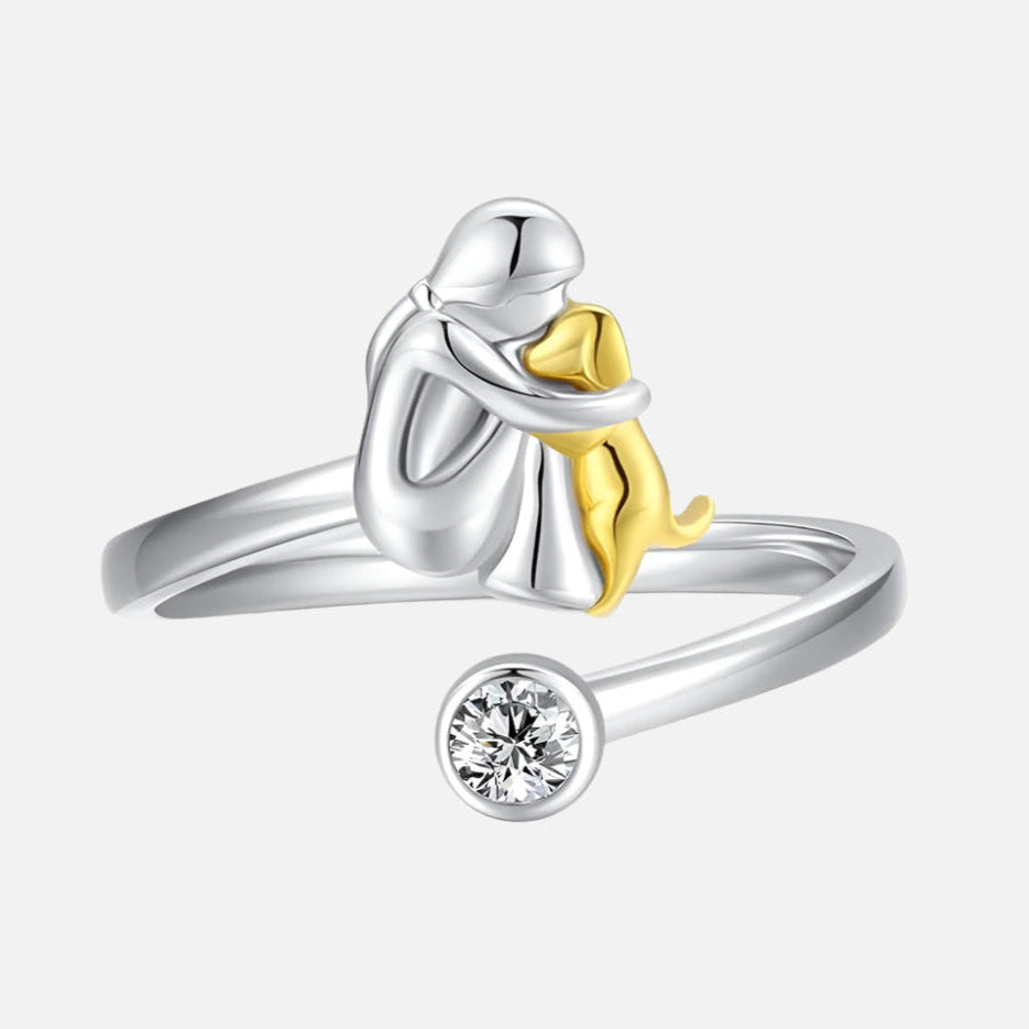 Anillo Ajustable Mujer con Perro