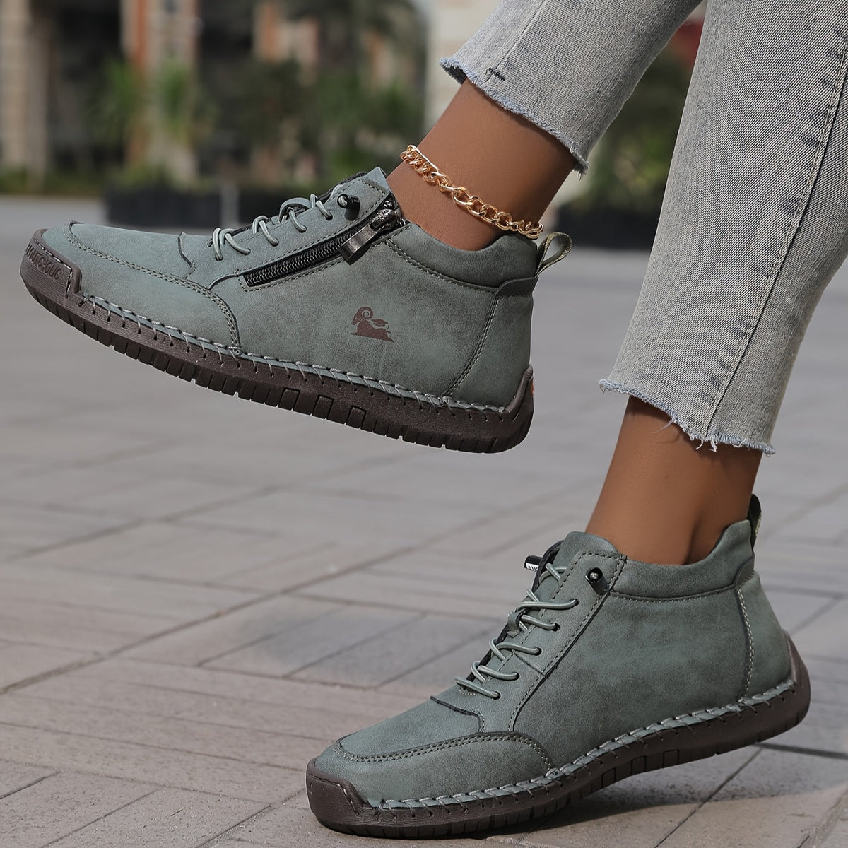 Eulalia | Zapatos de Ante con Cremallera