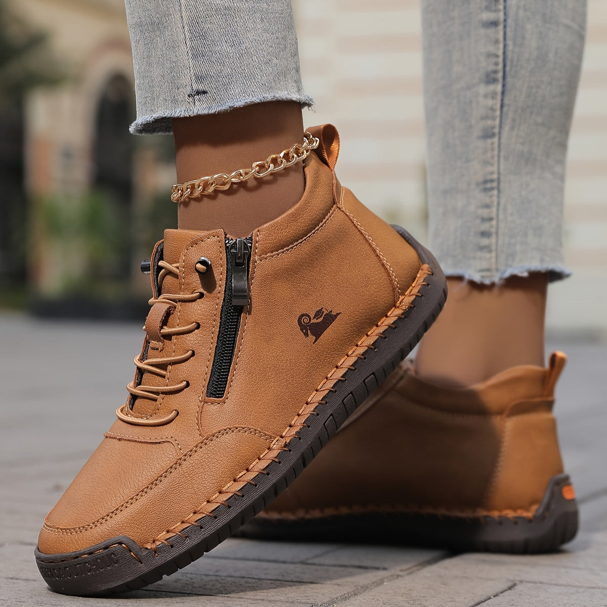 Eulalia | Zapatos de Ante con Cremallera