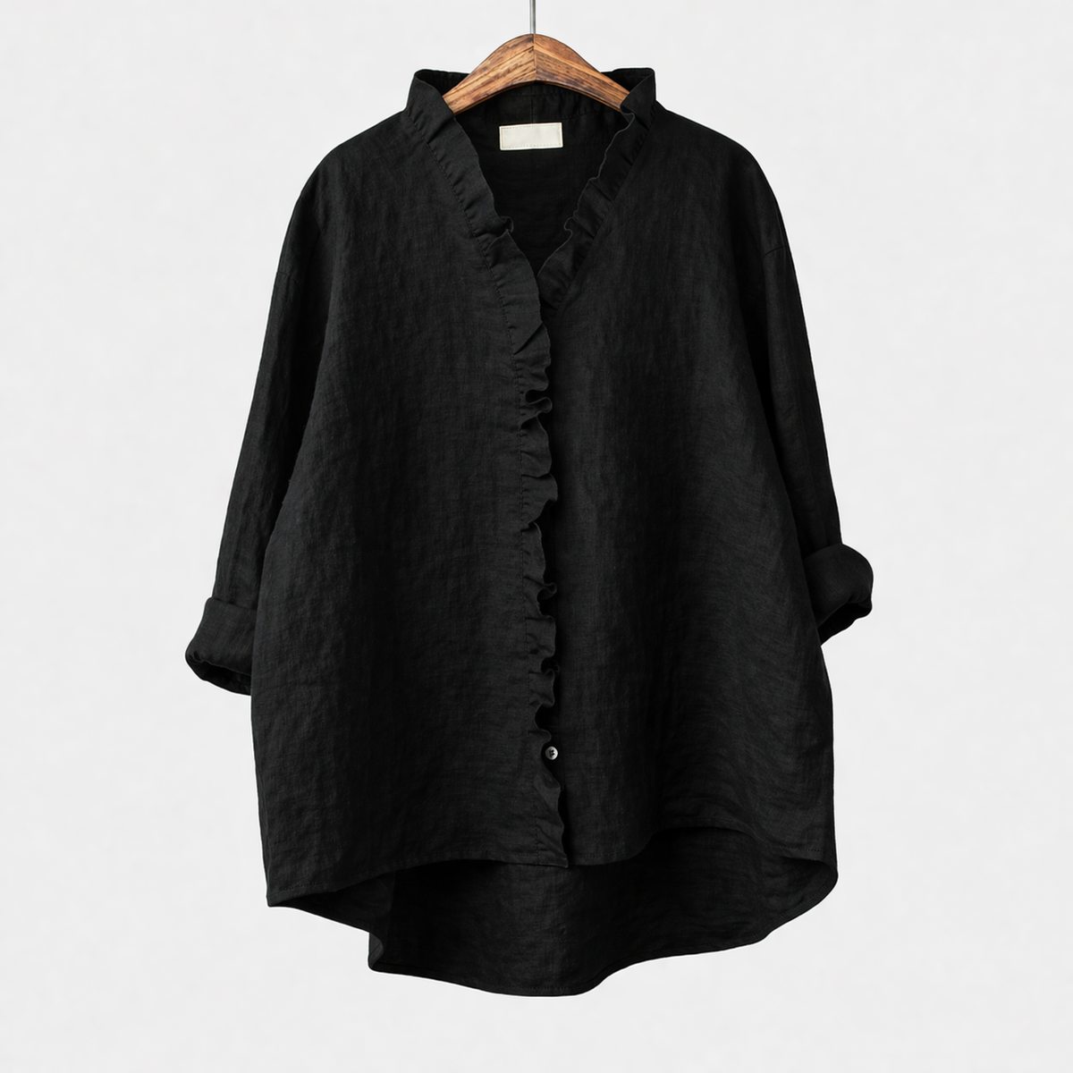 Elena | Blusa de Lino con Volante