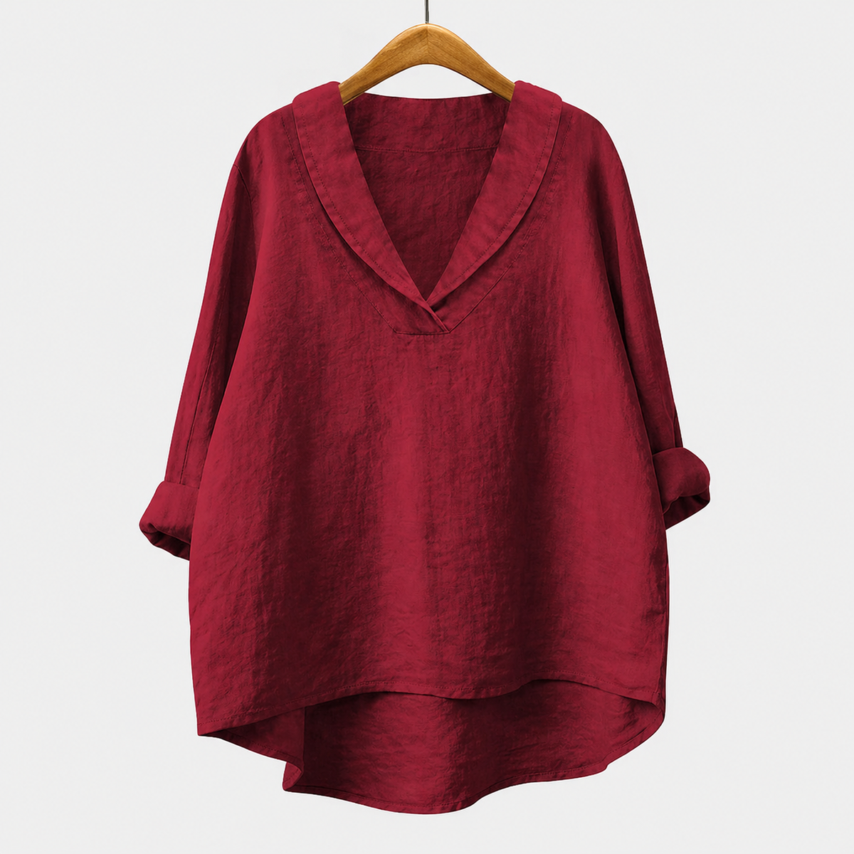 Samanta | Blusa de Lino con Escote en V