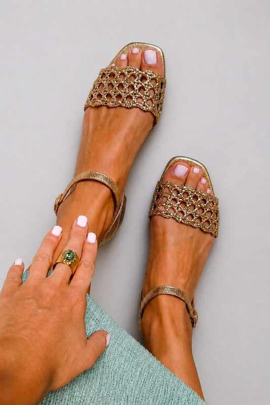 Olalla | Sandalias Planas con Punta Cuadrada