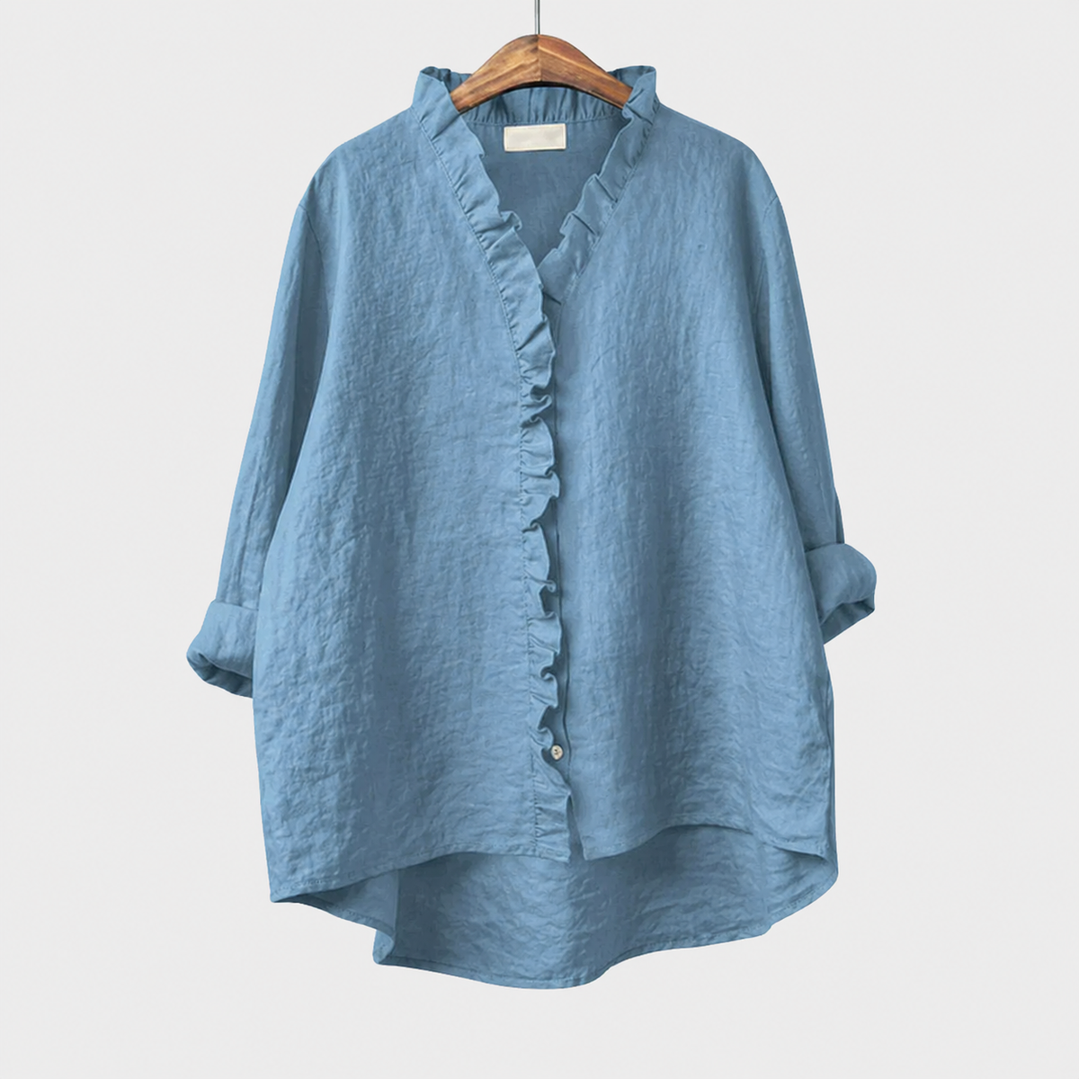 Elena | Blusa de Lino con Volante