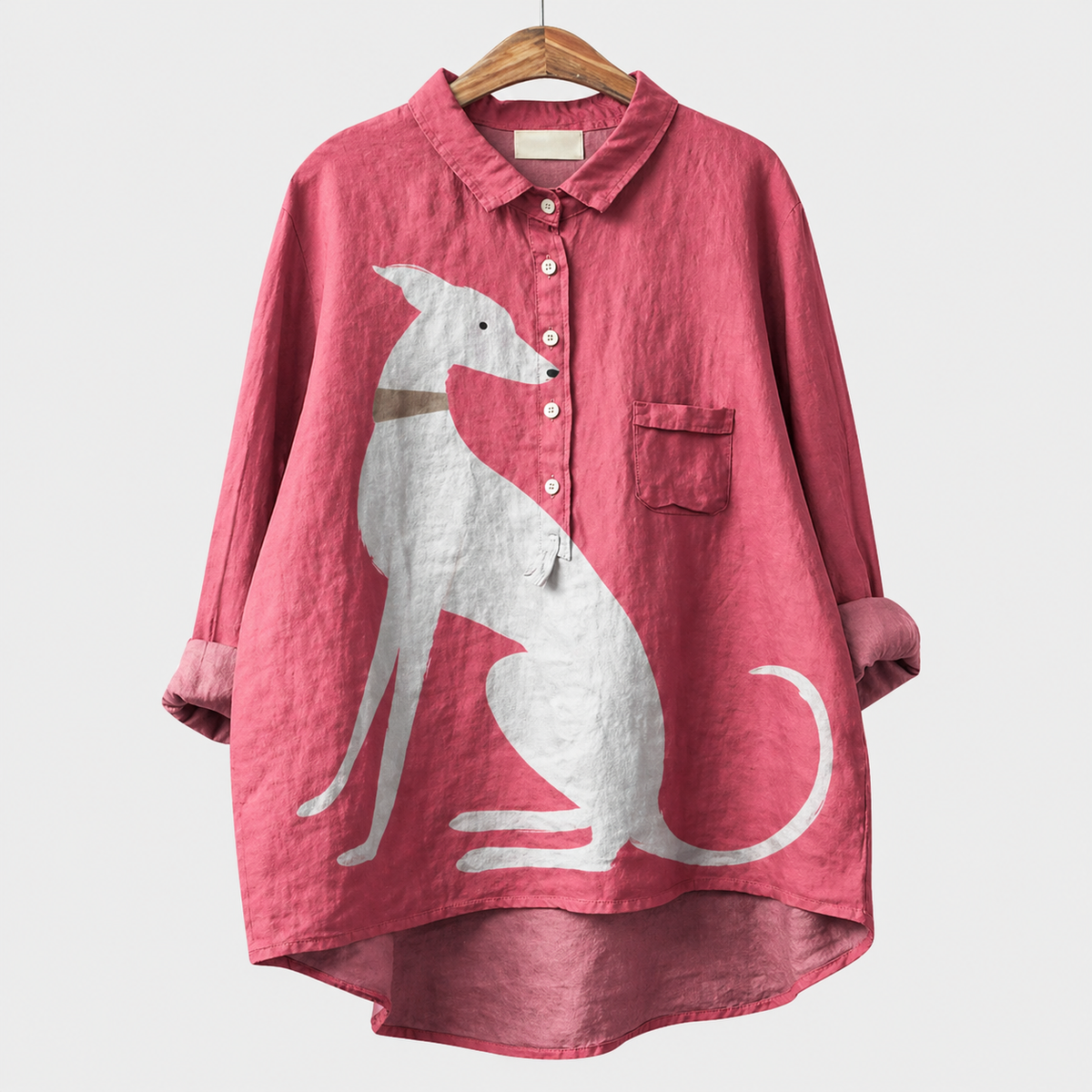 Galgo sobre Rosa Palo