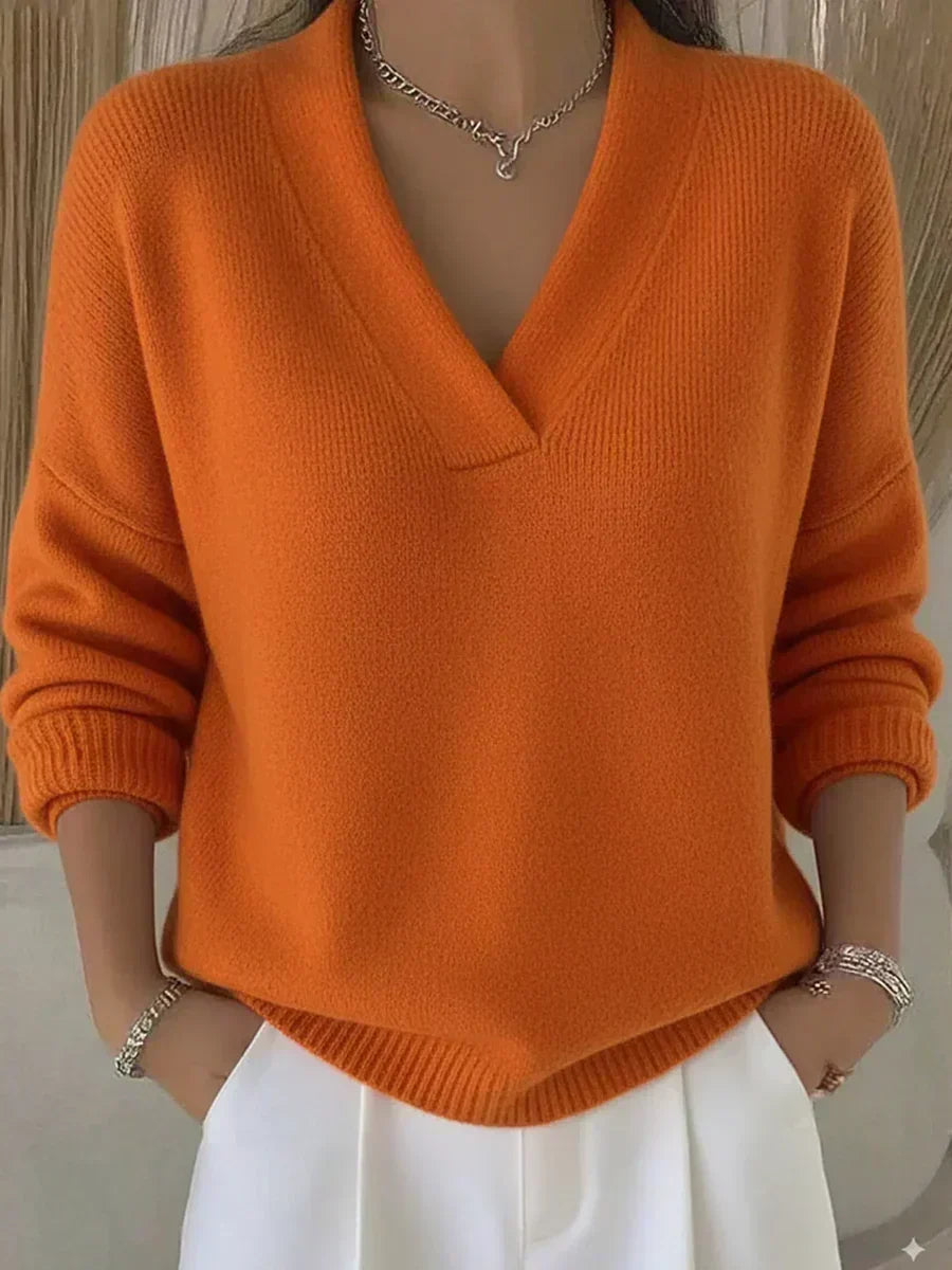 Antonia | Jersey Holgado con Cuello de Pico