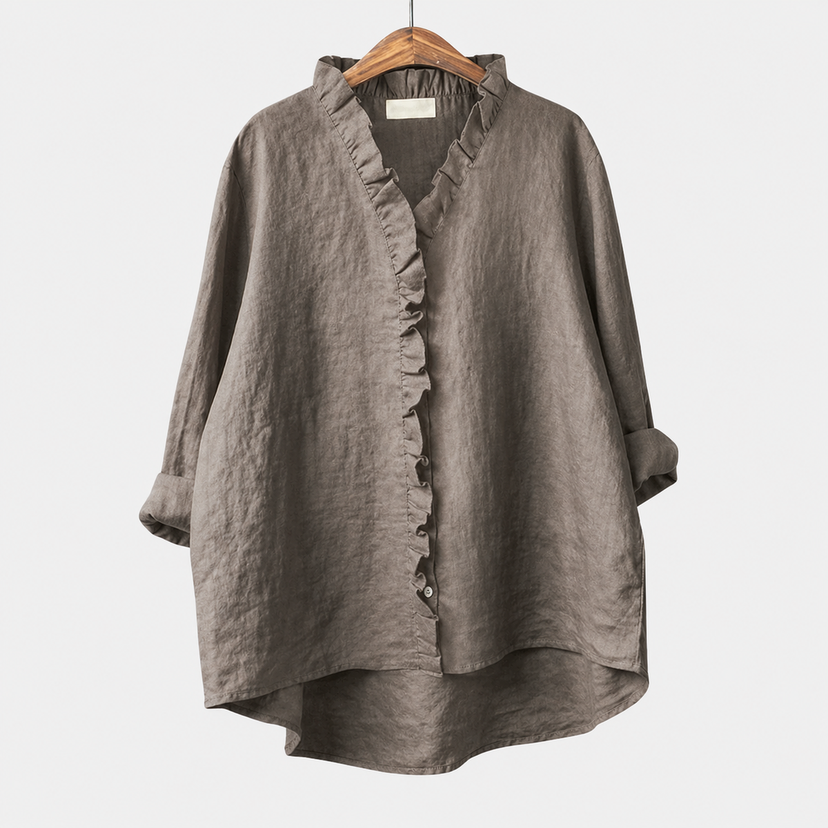 Elena | Blusa de Lino con Volante