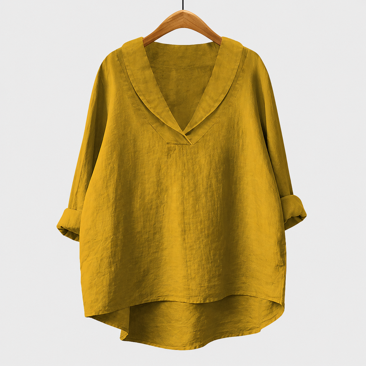 Samanta | Blusa de Lino con Escote en V