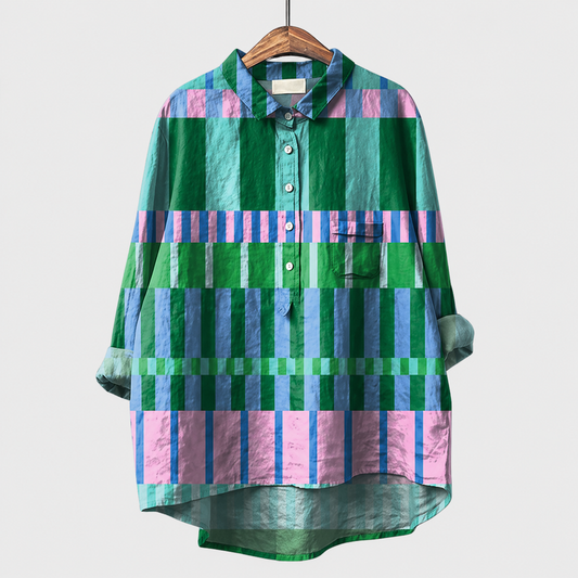 Ámbar | Blusa Oversize de Rayas de Colores