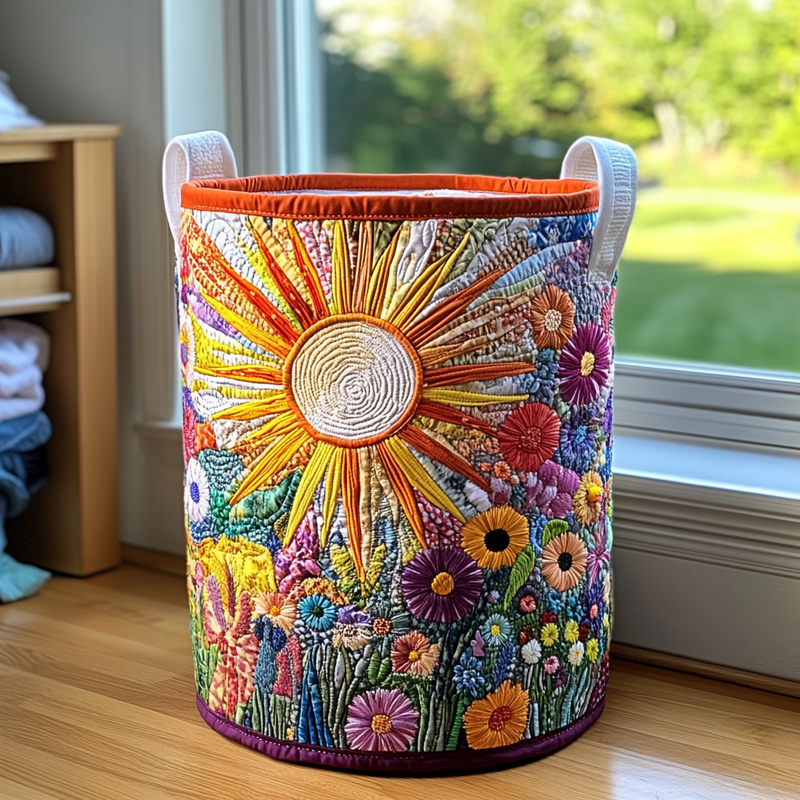 Gloria | Cesta Acolchada con Girasol