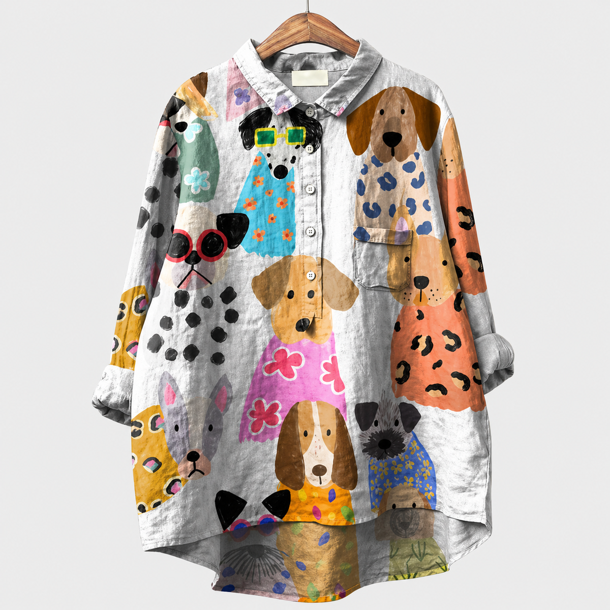 Perros y Gatos sobre Beige
