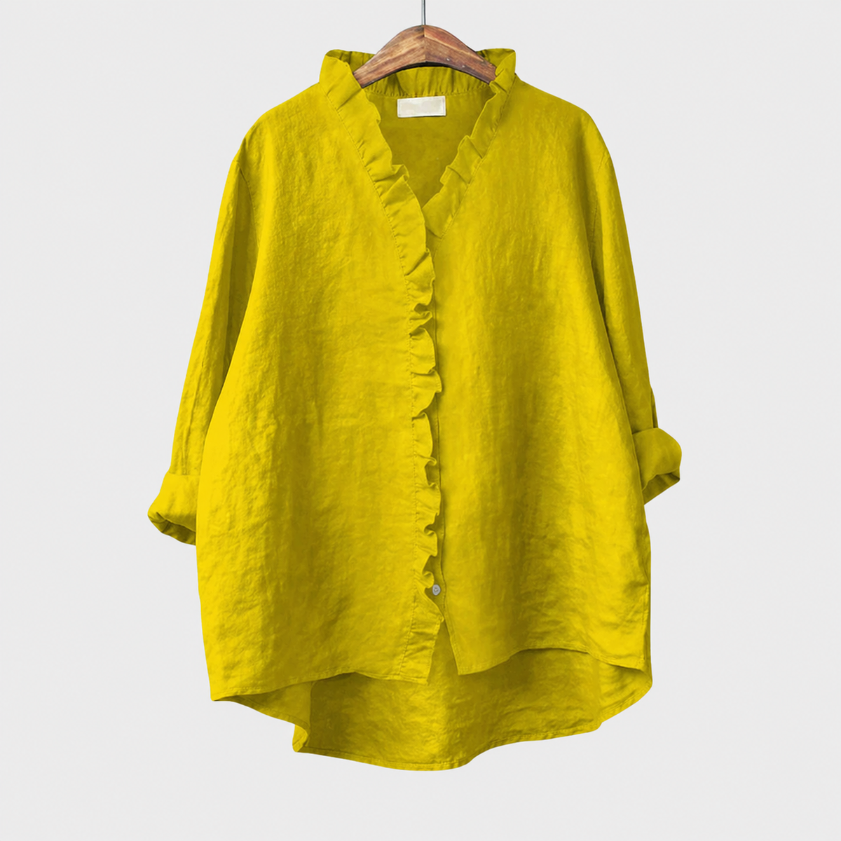 Elena | Blusa de Lino con Volante