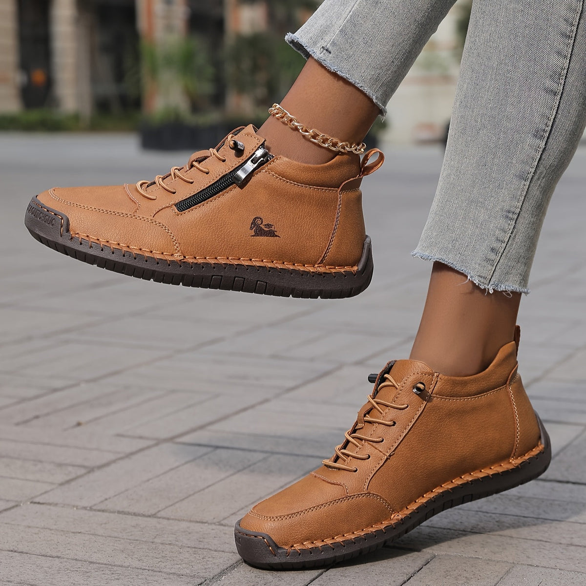 Eulalia | Zapatos de Ante con Cremallera