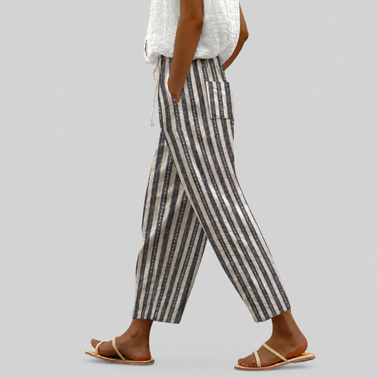 Marina | Pantalones Rectos con Cordón