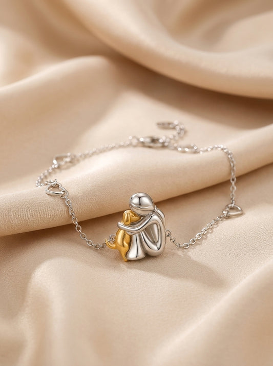 Brazalete con Perrito sobre seda
