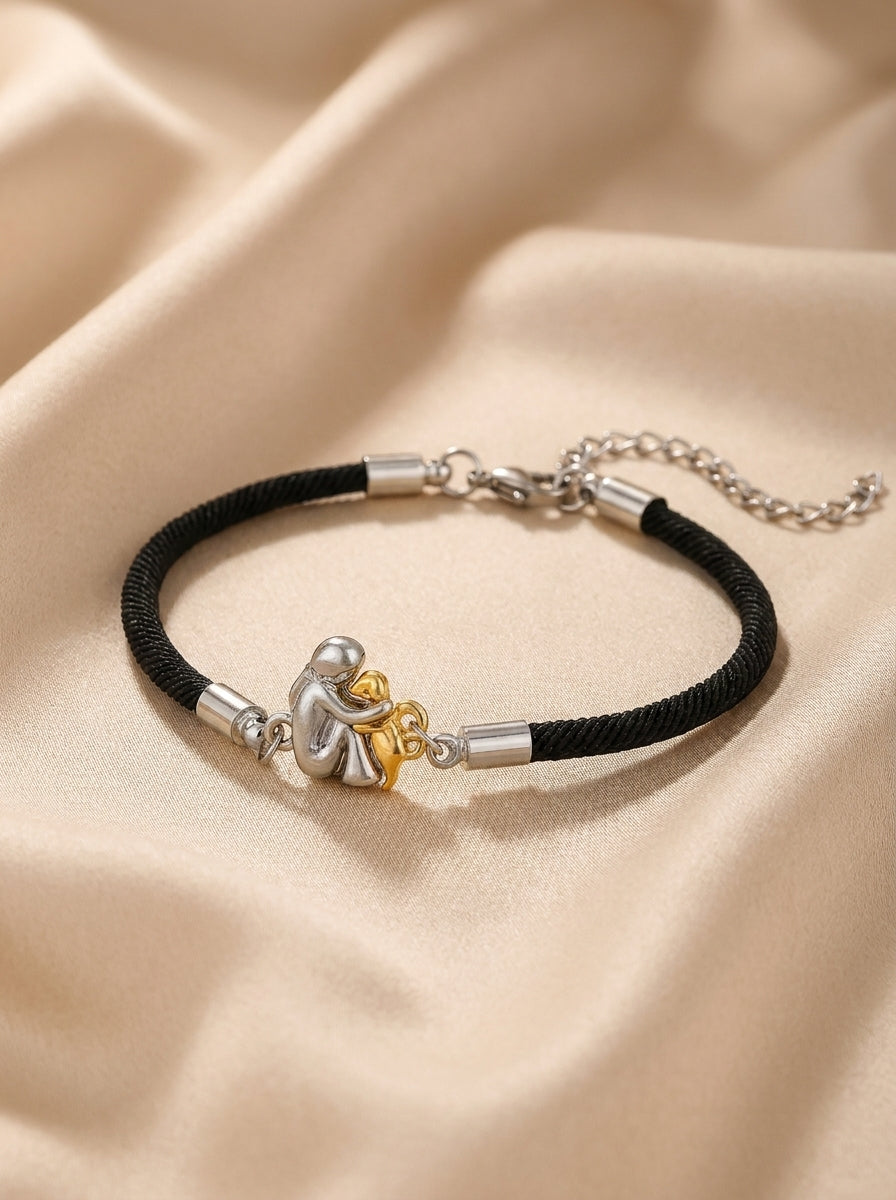 Pulsera con Perrito sobre seda