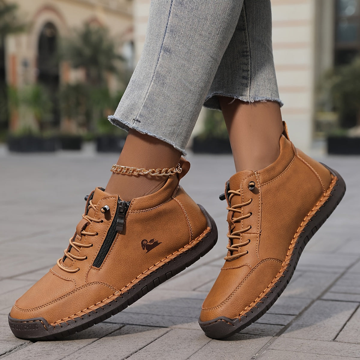 Eulalia | Zapatos de Ante con Cremallera