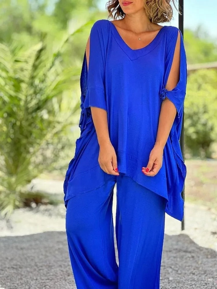 Úrsula | Conjunto Túnica Hombros Descubiertos y Pantalón