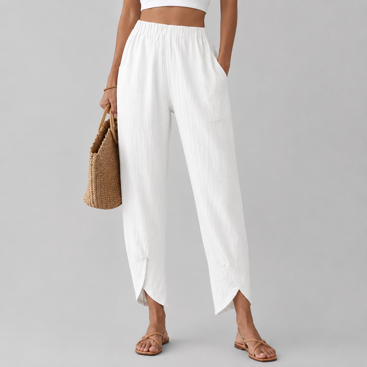 Essari | Pantalones con Bajo Deshilachado