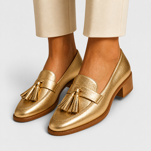 Celia | Mocasines Dorados