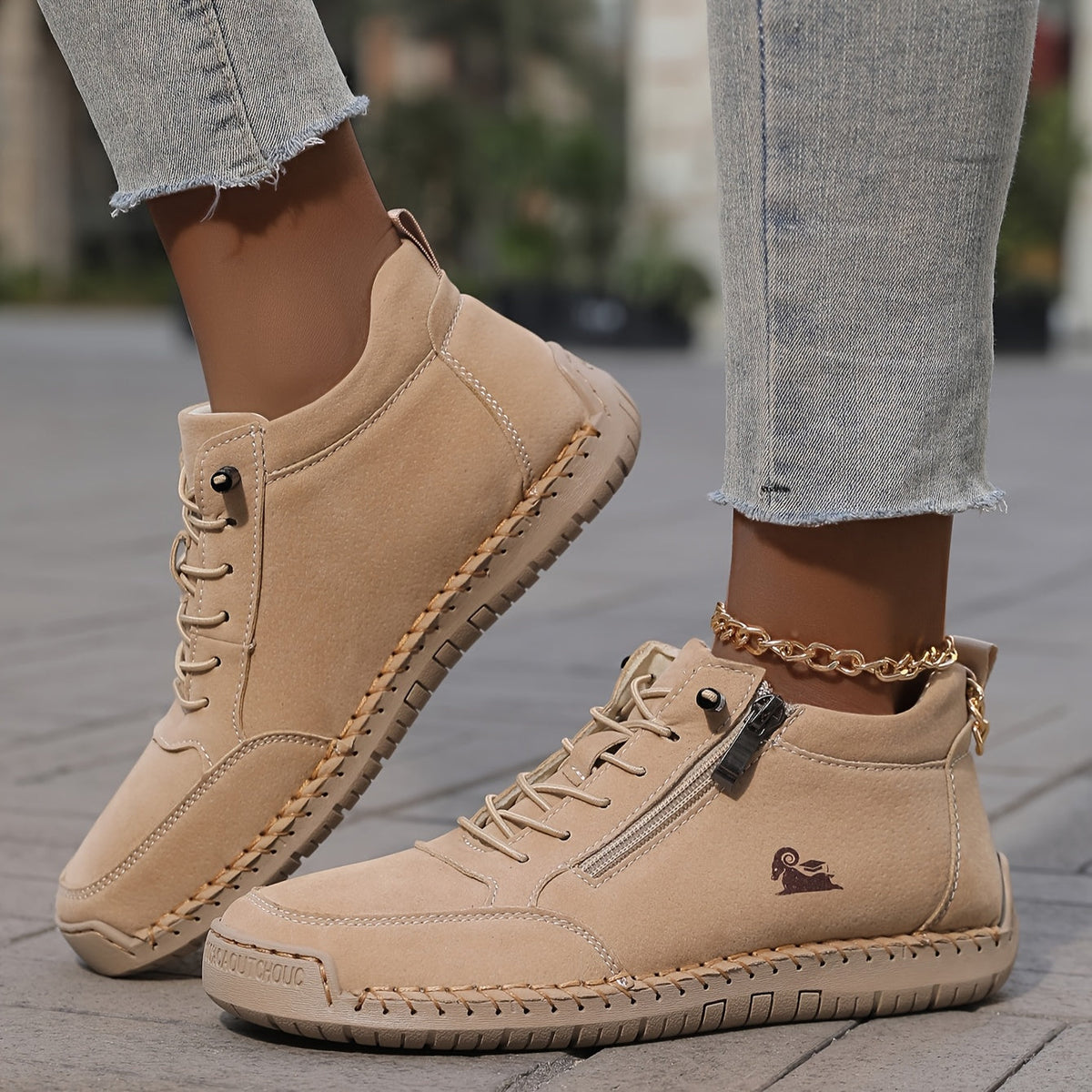 Eulalia | Zapatos de Ante con Cremallera