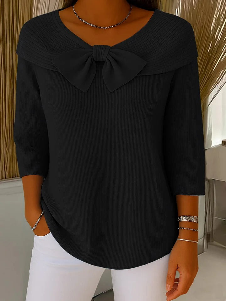 Ángeles | Jersey con Lazo y Cuello Redondo