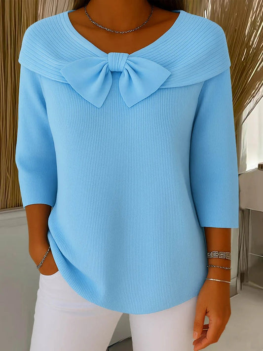 Ángeles | Jersey con Lazo y Cuello Redondo