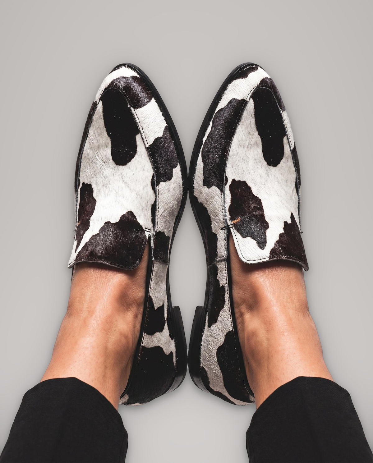 Mocasines en Estampado de Vaca