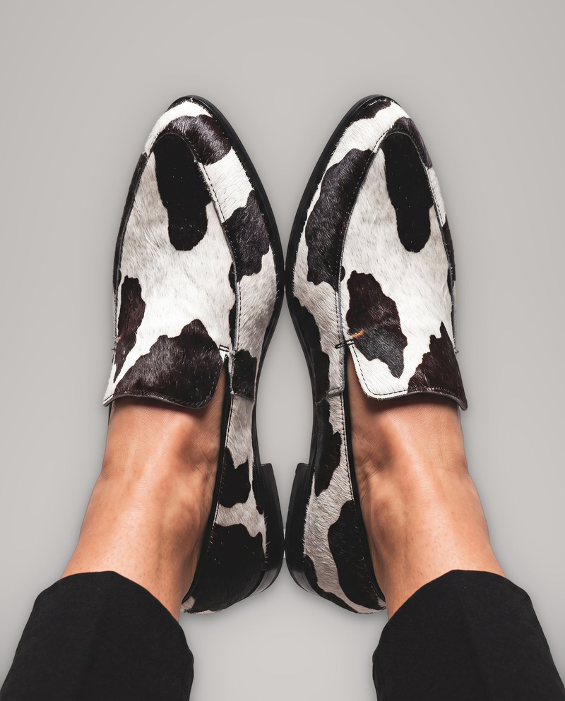 Mocasines en Estampado de Vaca